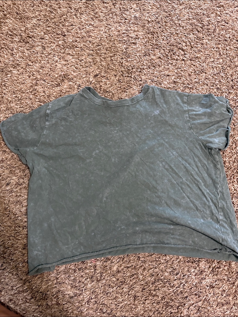 Olive Green Boxy Short Sleeve Tee
